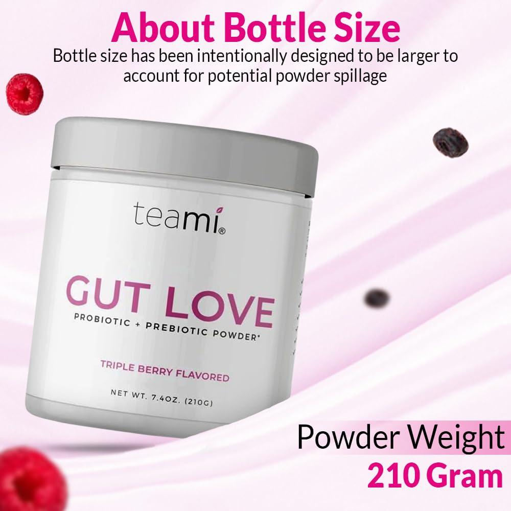 Teami Teami Organic Super Greens & Gut Health Powder - prebiotics and probiotics Powder for Immunity & Digestion - 16 Natural Ingridients with 20 Billion Probioctics