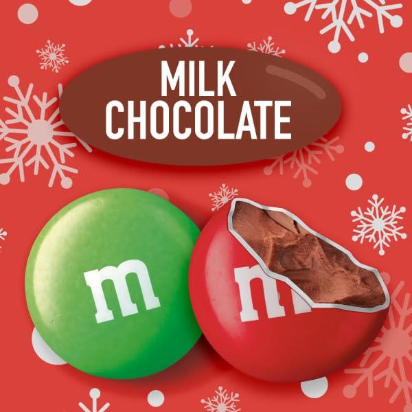 M&M\'s M&M\'S Milk Chocolate Red & Green Christmas Candy Bulk Assortment, 38 oz Resealable Bag