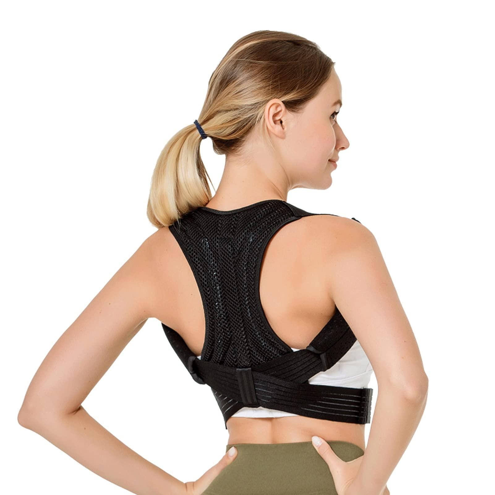 KANDUO KANDUO Posture Corrector-Back Brace for Men and Women- Fully Adjustable Straightener for Mid, Upper Spine Support- Neck, Shoulder, Clavicle and Back Pain Relief-Breathable (Color : Medium)