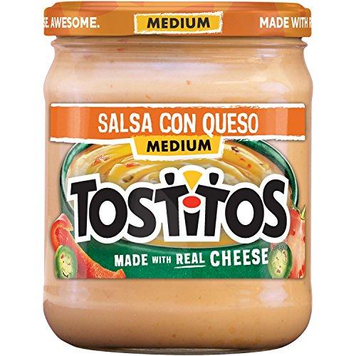 Tostitos Tostitos Medium Salsa Con Queso, 4 Count, 15.5 oz Jars