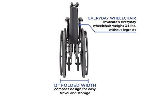 Invacare Invacare Tracer SX5 Wheelchair for Adults | Everyday Folding | 18 Inch Seat | Legrests & Full Arms