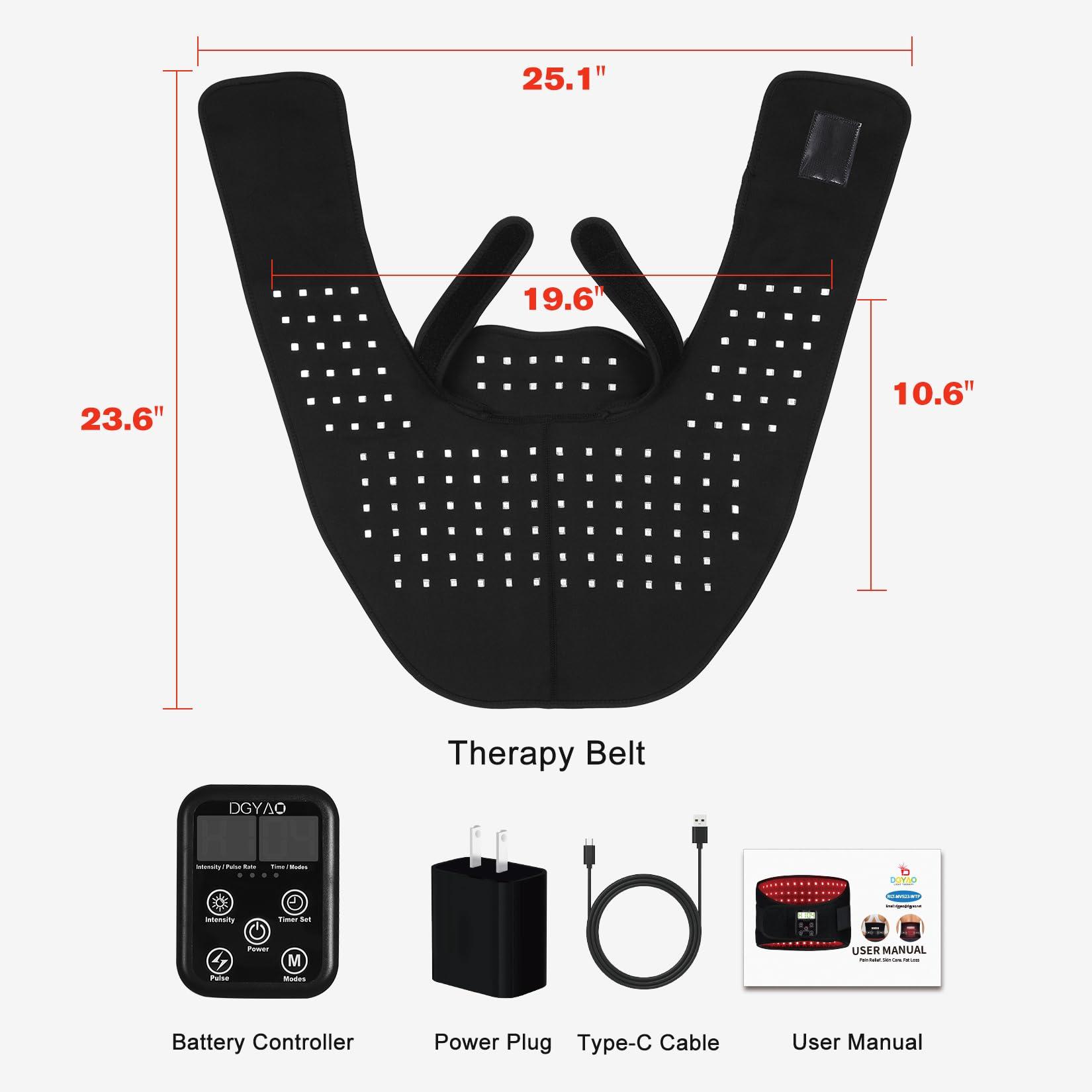 DGQY New Cordless Red Light Therapy for Shoulder Neck Pain Relief Near Infrared Light Therapy Wrap for Shoulder Back 850nm Joints Muscle Device Home Use