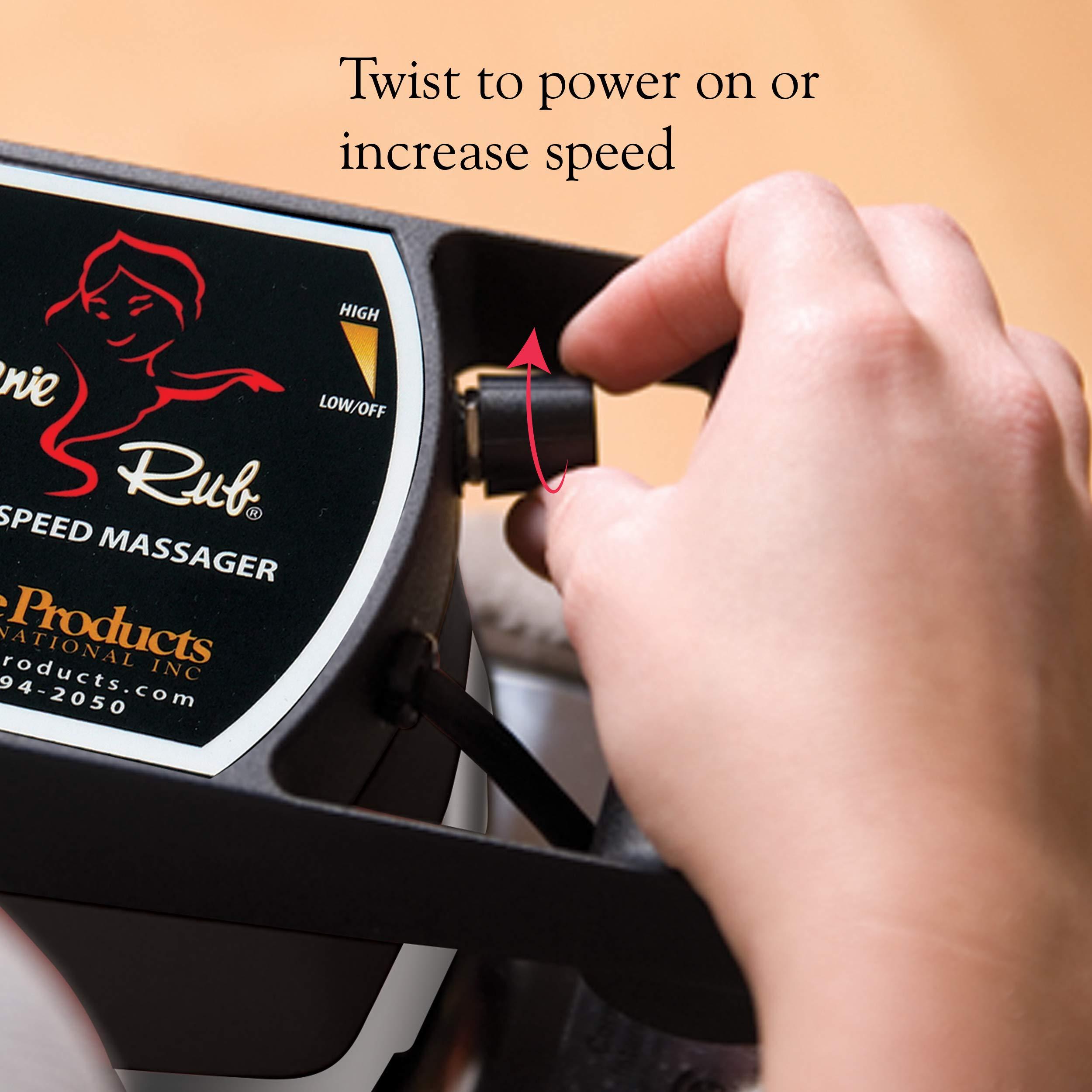 Core Products Core Products Jeanie Rub Massager Deluxe Package, Variable Speed Deep Tissue Relaxing Massage Tool with Fleece Pad Cover and Back Accessory