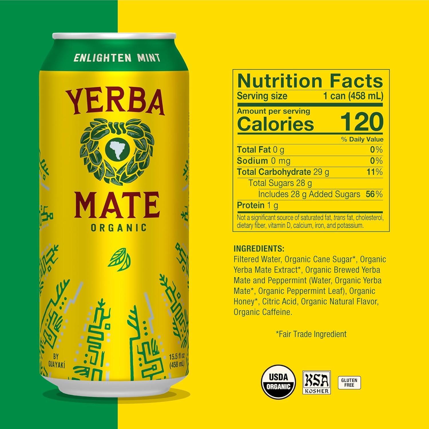 Guayaki Guayaki Yerba Mate - Enlighten Mint - 16oz.(Pack of 16)