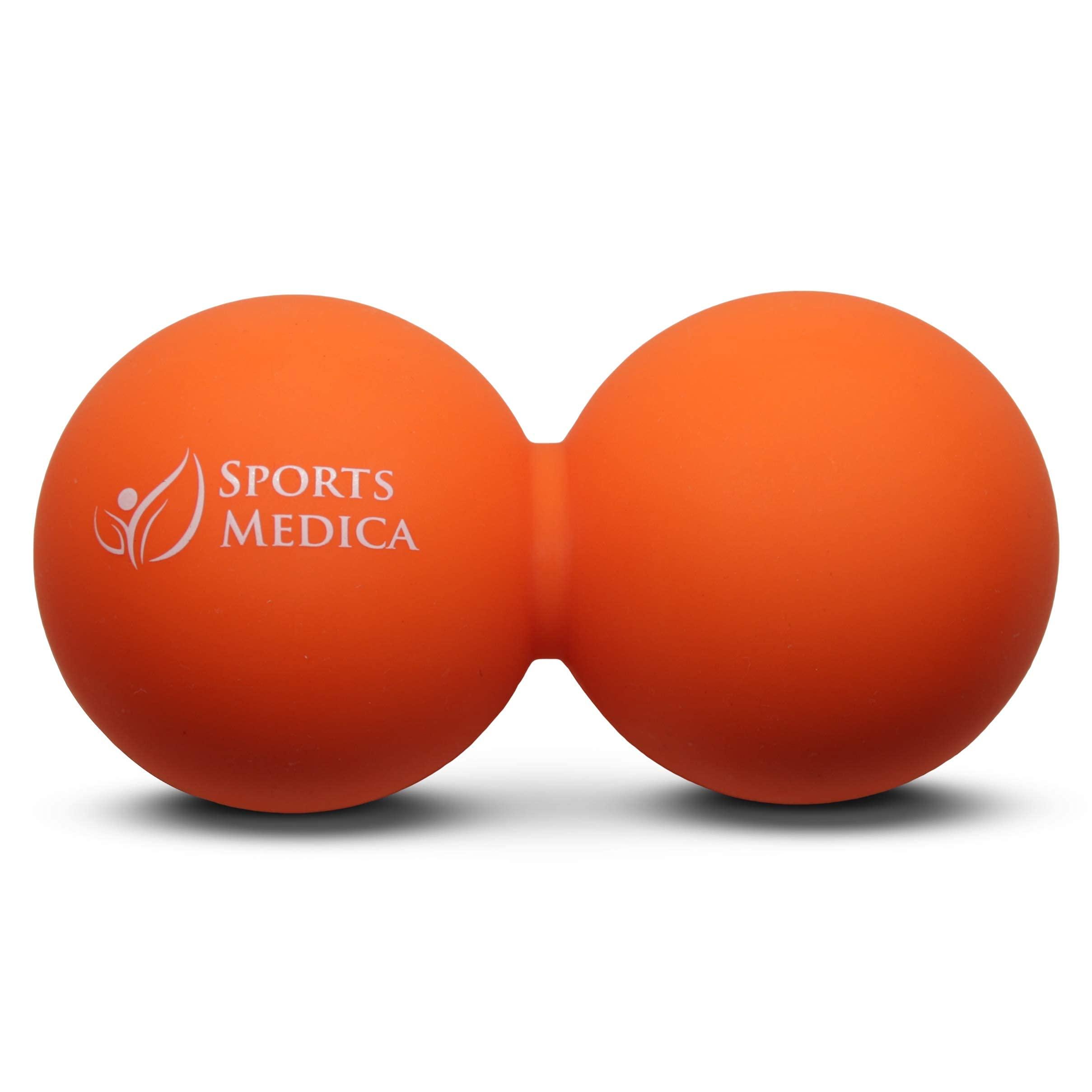 Sports Medica Peanut Massage Ball - Double Lacrosse Ball Massage Ball Therapy | Trigger Point Deep Tissue Exercise | Back Muscle Foam Roller for Myofascial Release | Suboccipital Spine Device - Pressure Point Ball