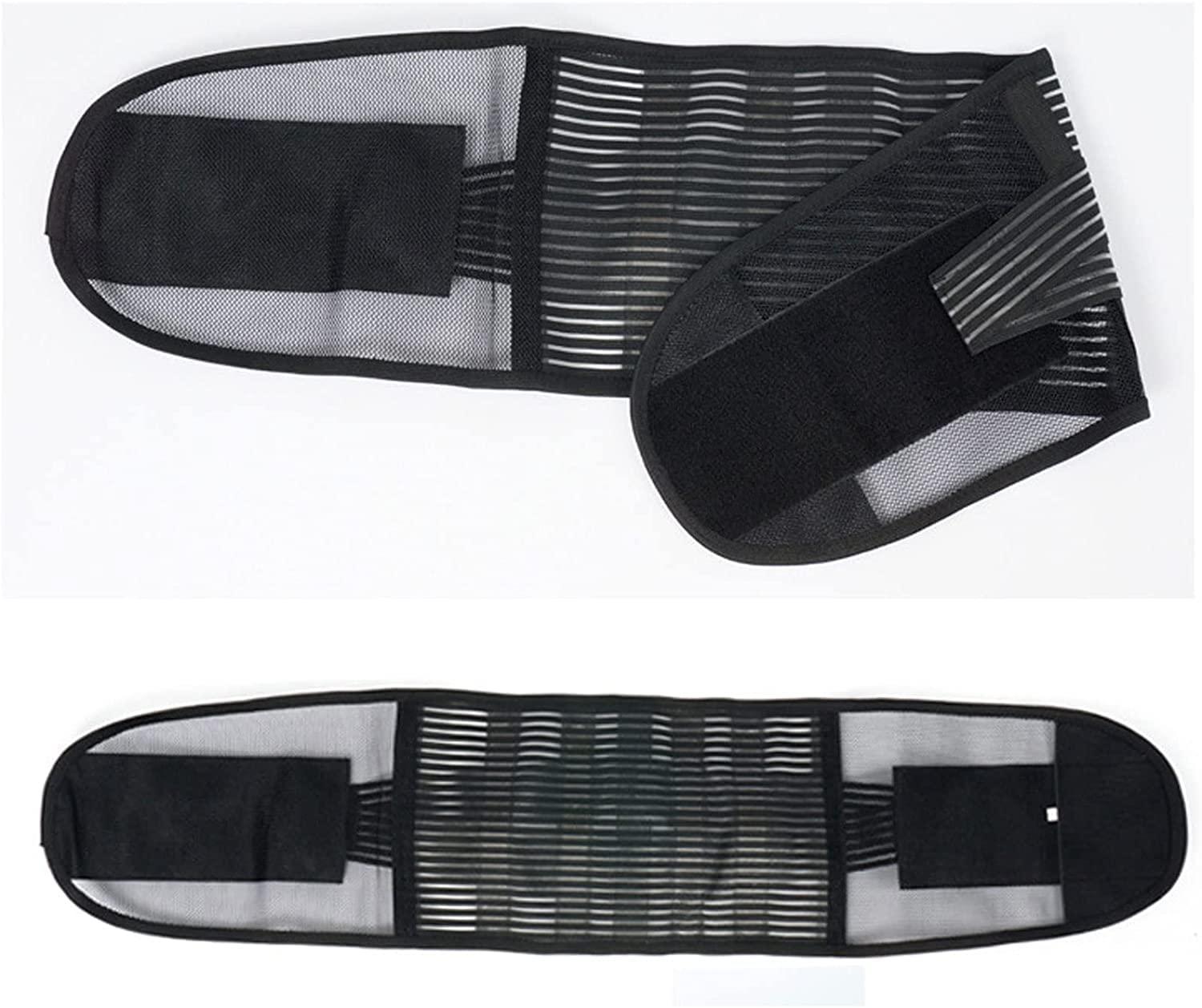 REROM lumbar support belt Men Women Lower Lumbar Waist Support, Pain Relief Herniated Disc Scoliosis Sciatica Posture Corrector Heavy Workout Belt Back Braces (Size : Large)