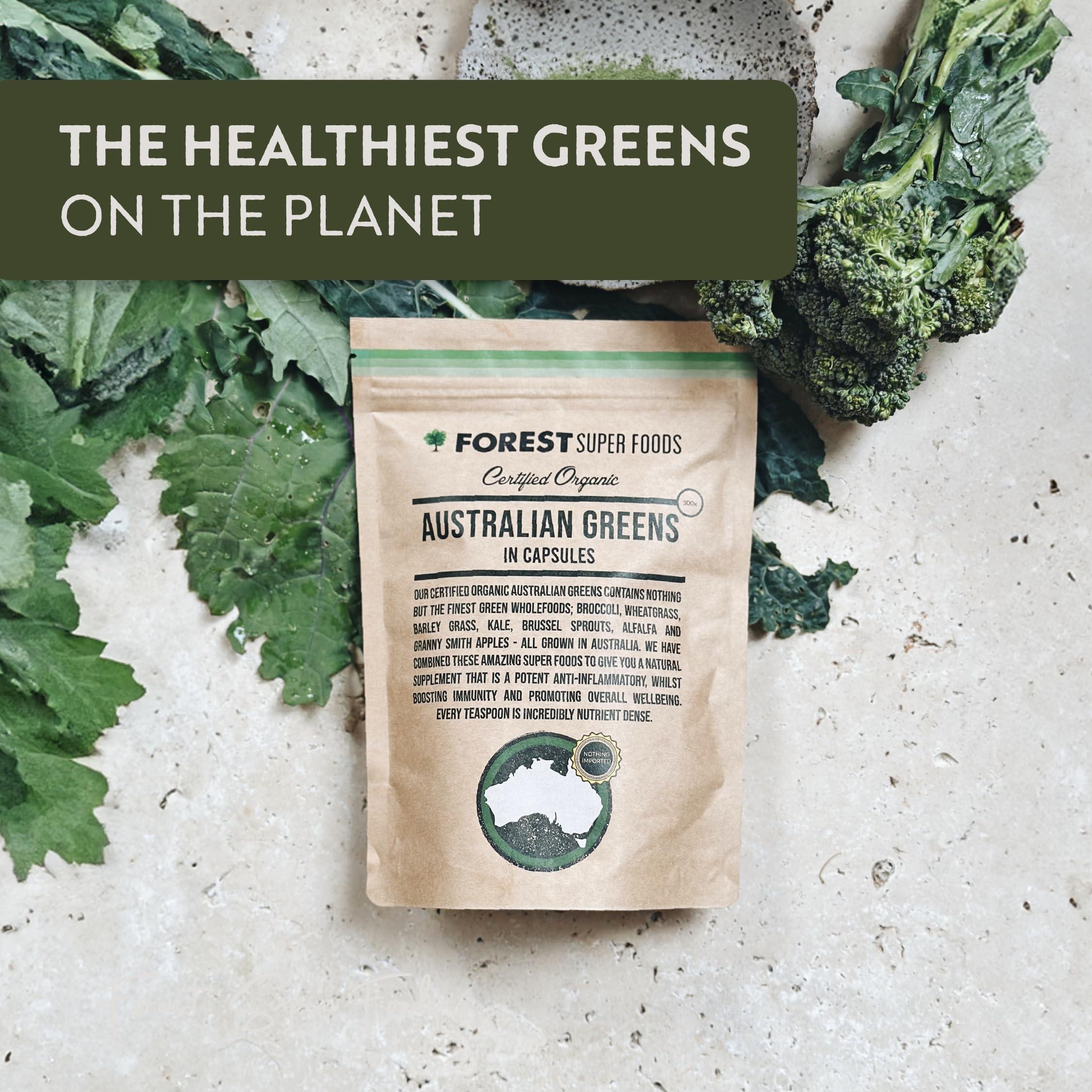 Forest Super Foods Certified Organic Australian Greens Whole Food Blend | 7 Incredible Whole Foods | No fillers or additives