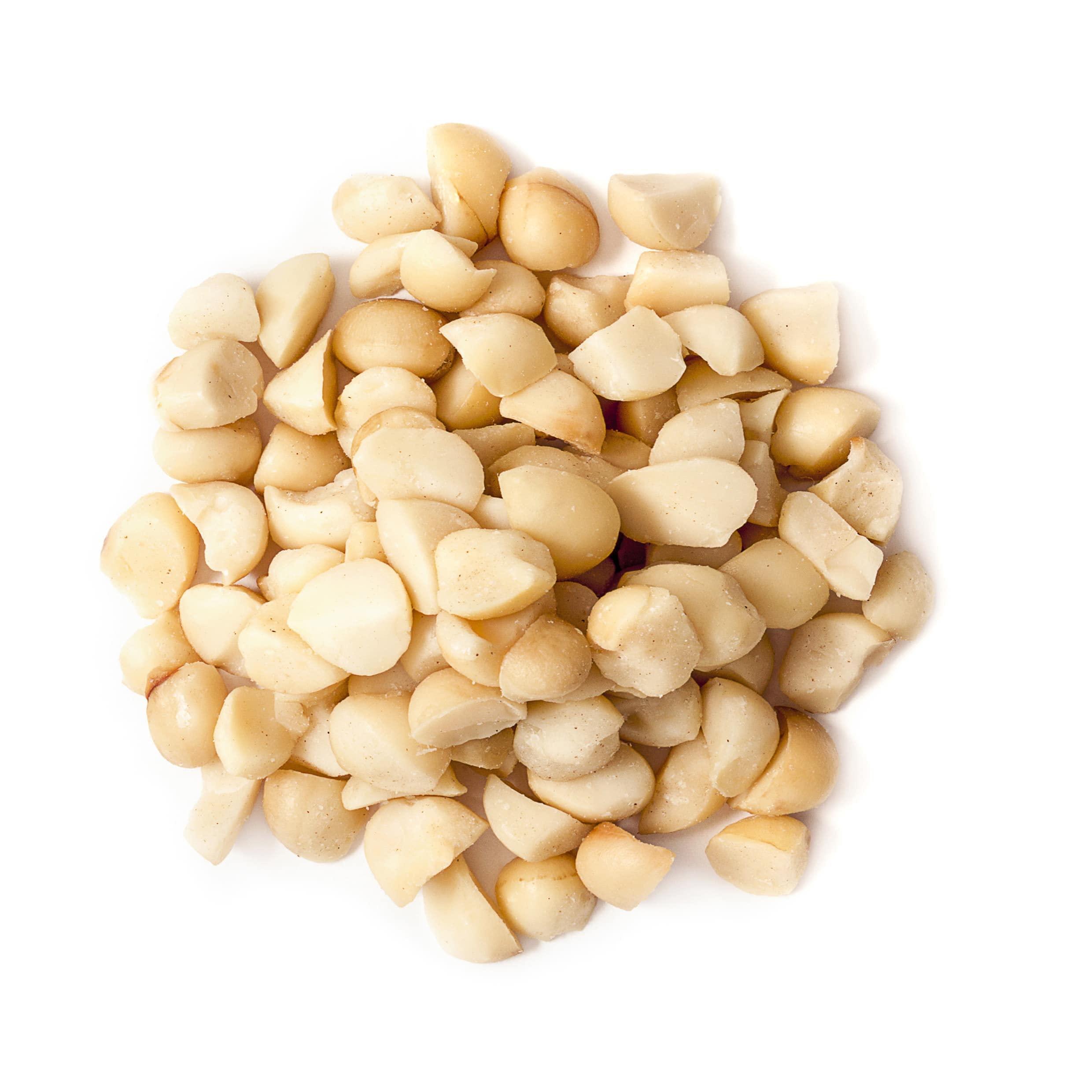Food to Live Food to Live Macadamia Nut Halves & Pieces, 25 Pounds Raw, Shelled, Unsalted, Kosher, Vegan, Bulk. Keto Snack. Good Source of Healthy Fats. Great for Baking, and as Topping for Salads, Yogurt.