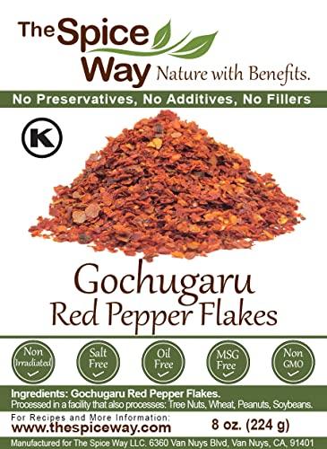 The Spice Way The Spice Way Gochugaru korean red pepper flakes - 8 oz – Premium Quality red pepper flakes & All-Natural Seasoning - Perfect Ingredient for Kimchi, Stir-Fries, Soups and More