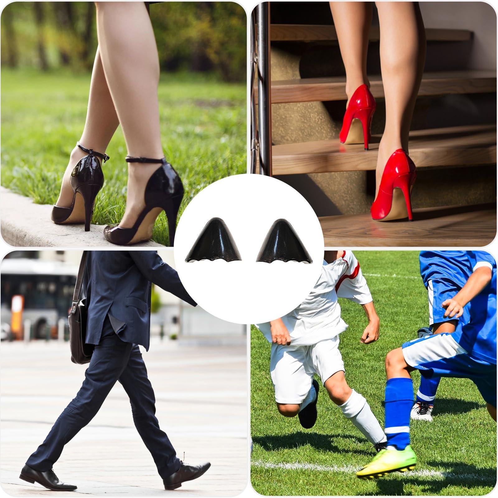 Mowyem Toe Inserts for Shoes,Toe Inserts to Make Shoes Fit Tighter Heels Toe Inserts Shoe Filler Toe Plug for Too Big Shoes Women Men (4 Pairs,Black Pointy)