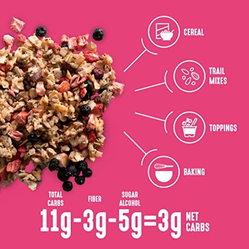 Lakanto Lakanto Berry Crunch Granola - Delicious Snack, Quick Breakfast Cereal, Keto Friendly, Monk Fruit Sweetener, No Sugar Added, Vegan, Gluten Free, Grain Free, 3g Net Carbs (11 oz)