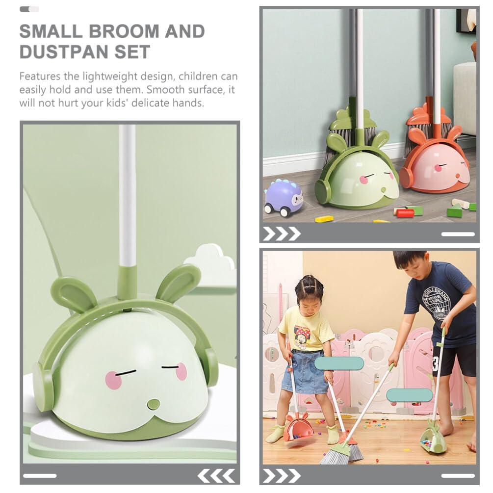 Holibanna Holibanna 1 Set Kids Toys Desktop Cleaning Tools Child Broom Housekeeping Cleaning Tool for Kids Broom Helper Small Cleaning Dustpan Broom and Dustpan Cartoon Household Products Pp Toddler