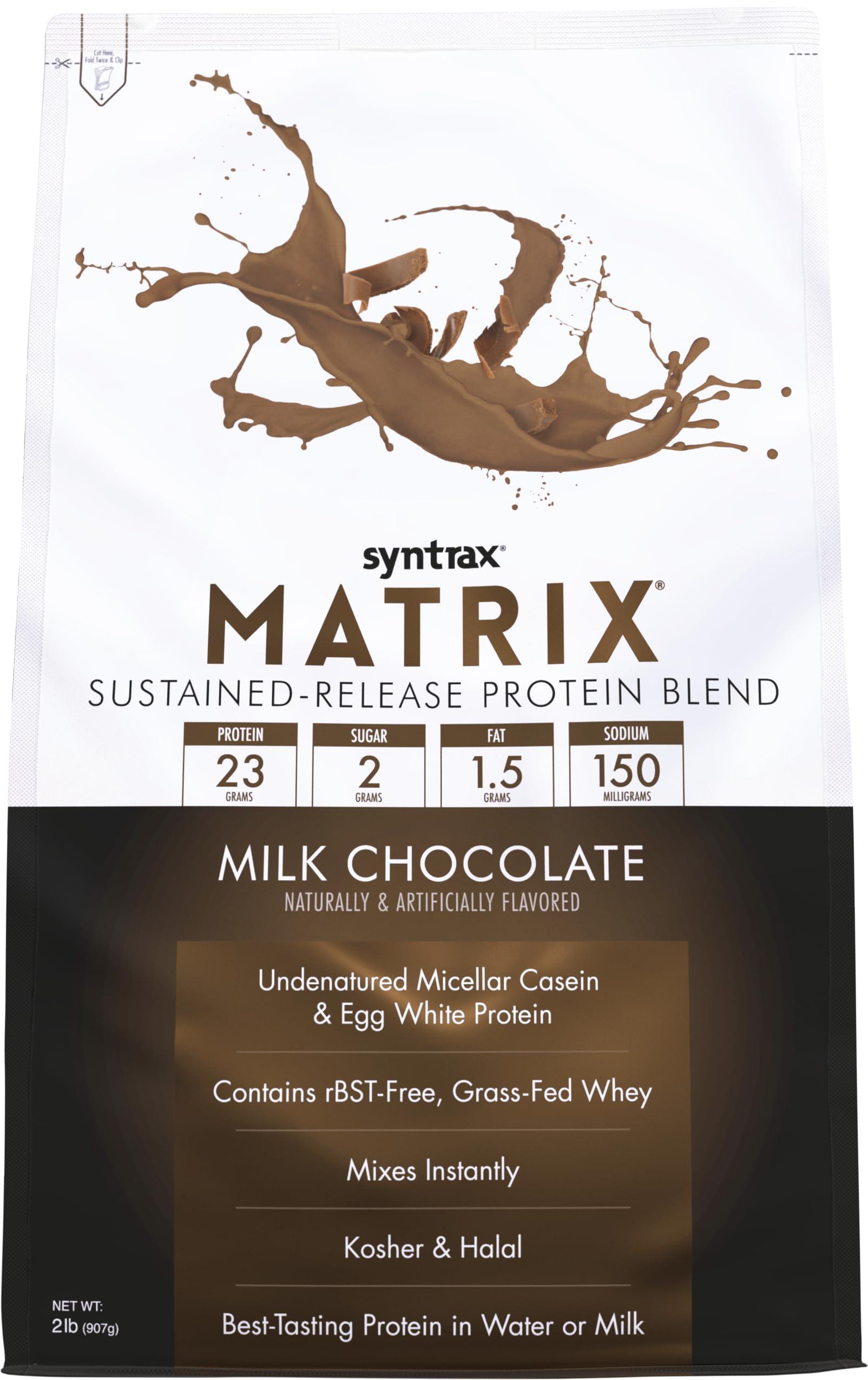 Syntrax Syntrax Nutrition Matrix Protein Powder, Sustained-Release Protein Blend, Milk Chocolate, 5 lbs