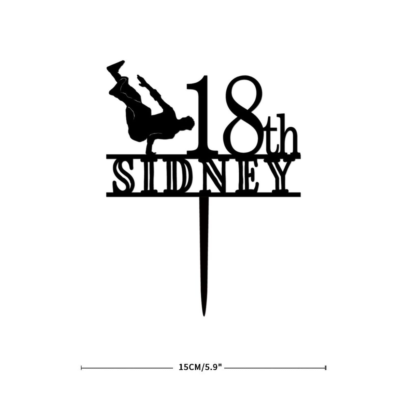 NoneQeleve Dancing Birthday Cake Topper, Dancer Cake Topper, Personalized Dance Birthday Cake Topper for Men Boy,Custom Birthday Cake Topper,Happy Birthday Cake Topper Acrylic,Birthday Party Decorations