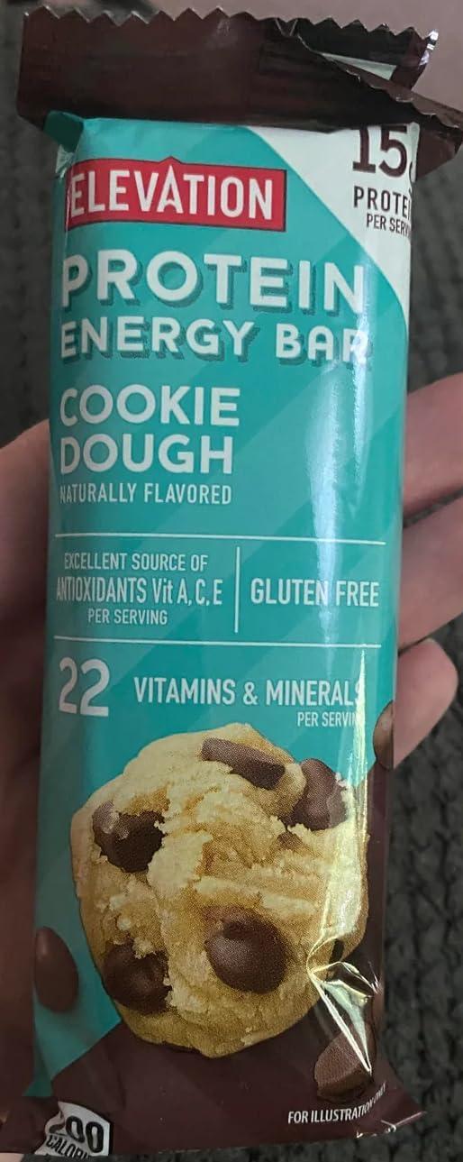 Generic Generic Elevation Cookie Dough Protein Meal Bar, Gluten Free, 6 Bars, Optimal Macros & Nutrients, 15g protein, 22 key vitamins
