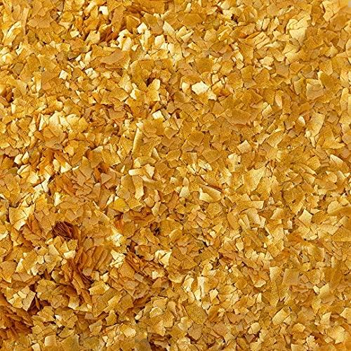 Bakell BAKELL Edible Glitter Flakes | Vegan Edible Shimmer Flakes | KOSHER Certified | Halal Certified | 100% Edible & Food Grade | Cakes, Cupcakes, Decoration (Metallic Gold, 4g)