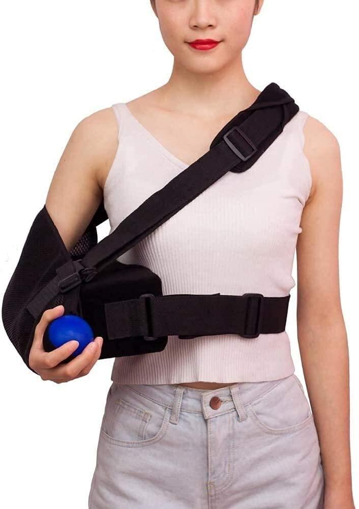 EIERFSKIOT EIERFSKIOT arm Sling Shoulder Sling arm Brace Shoulder immobilizer Shoulder Immobilizer Rotator Cuff Support Brace with Pillow for Men Women Ideal Following Shoulder Dislocation(Size:Leftarm)
