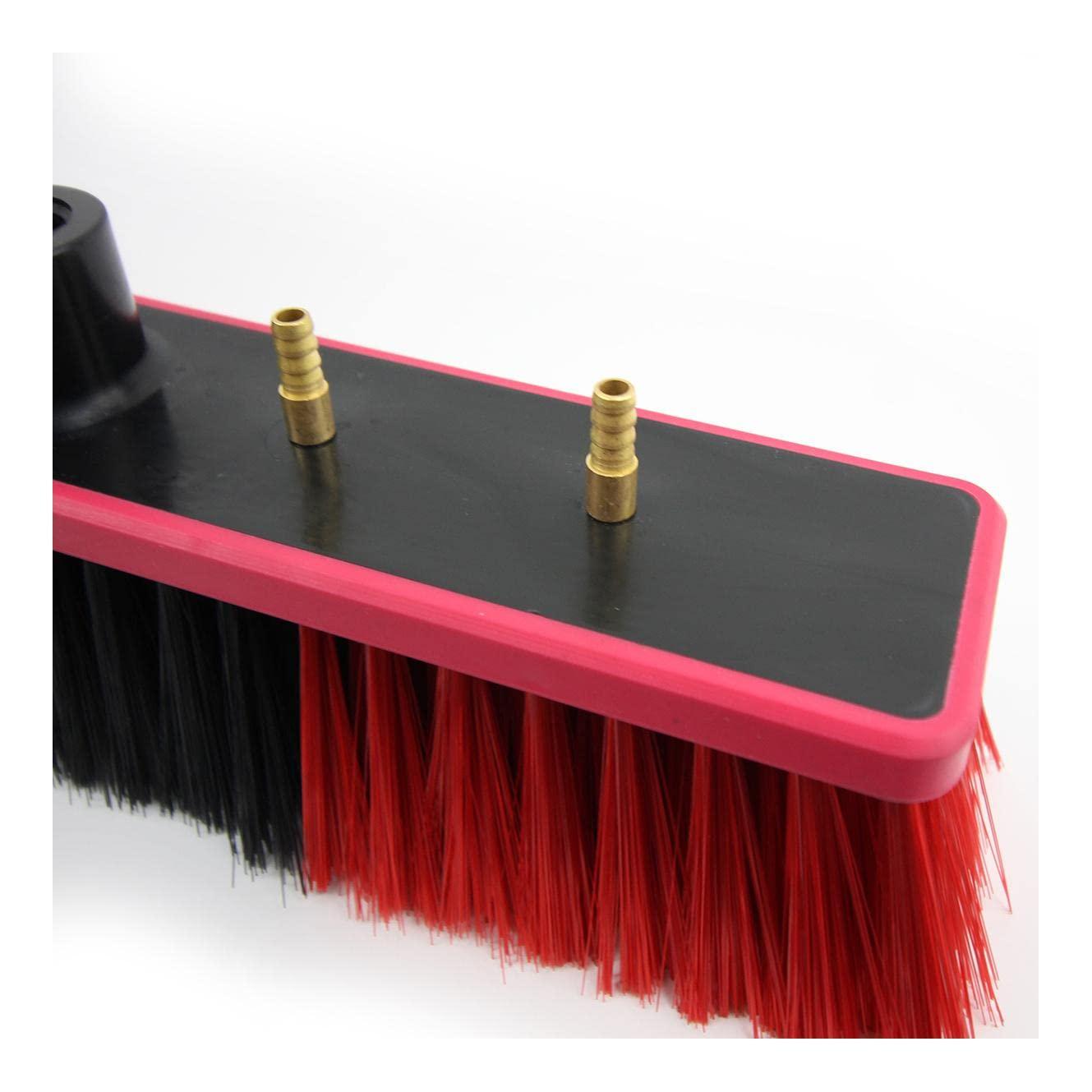 HENLOS HENLOS Waterfed Telescopic Pole Window Cleaning | 30Cm Brush Head & Squeegee | Aluminum Alloy 3.6M -10.8M Telescopic Rod Extension Washing Brush,3.6 M/11.8 Ft/5.4 M/17.7 Ft