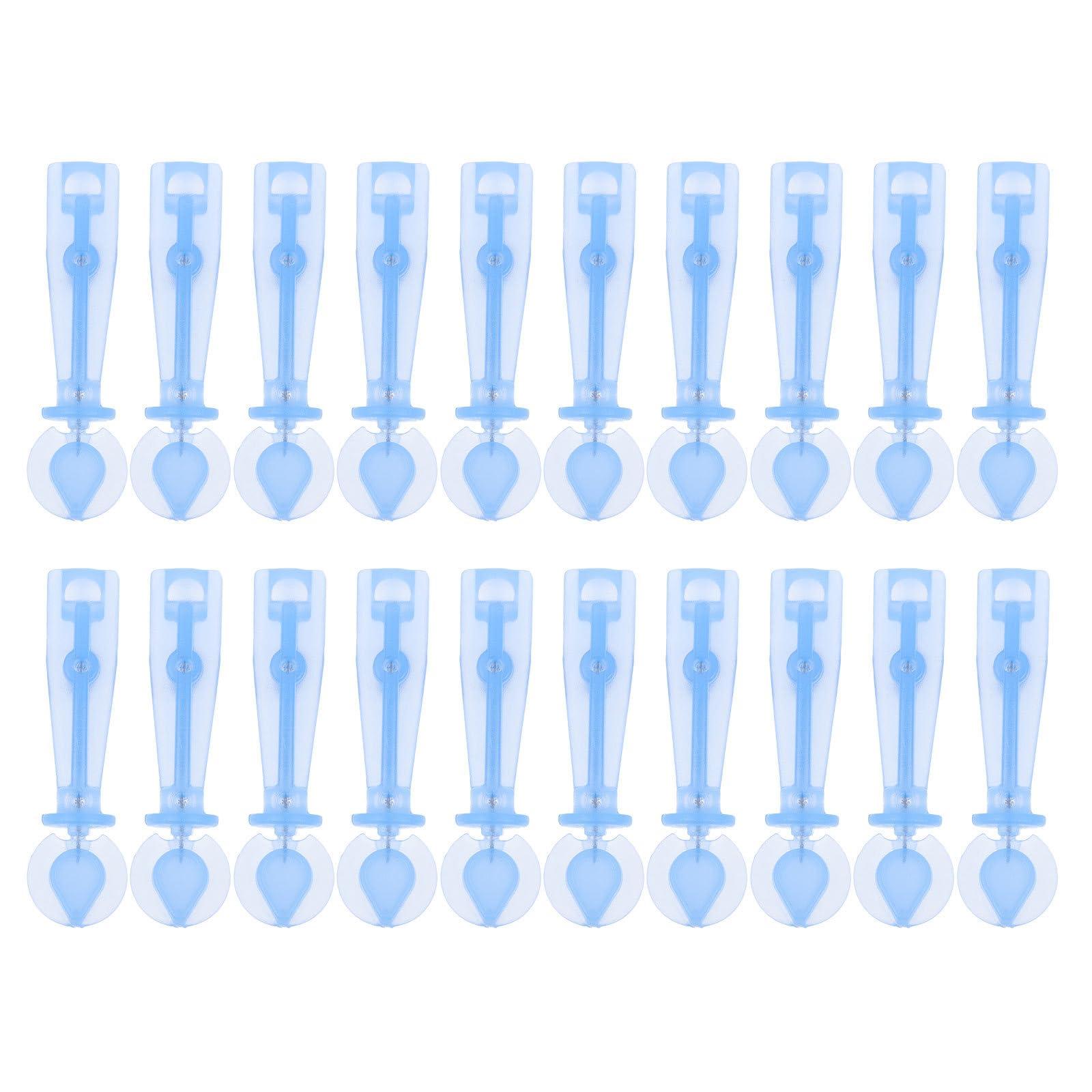 Healifty Lancets for Blood Testing, 200pcs Safety Lancets 30G Lancet Pen Tip Needle Bloodletting Pens Blood Sample Lancets for Blood Glucose Testing, Sky- Blue