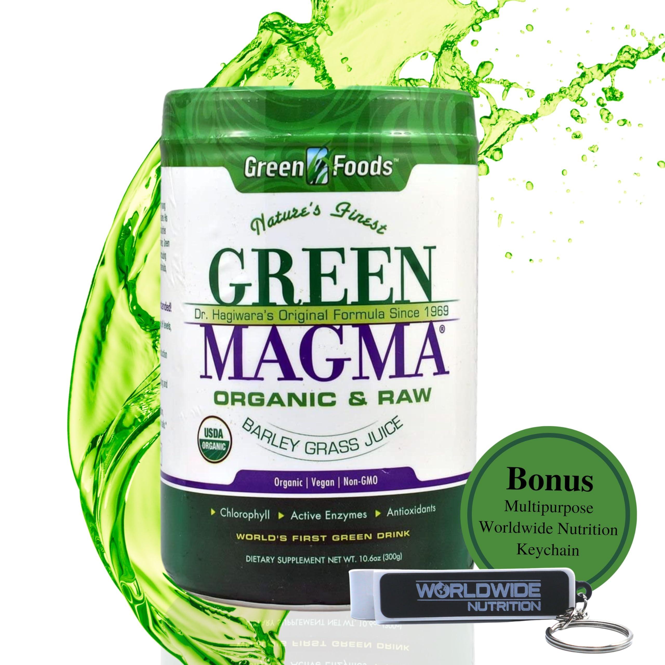 Worldwide Nutrition Worldwide Nutrition Green Foods, Green Magma Organic, Digestive Enzymes, Fiber Supplement & Whole Foods -10.6 Ounce Protein Powder Multi Purpose Key Chain
