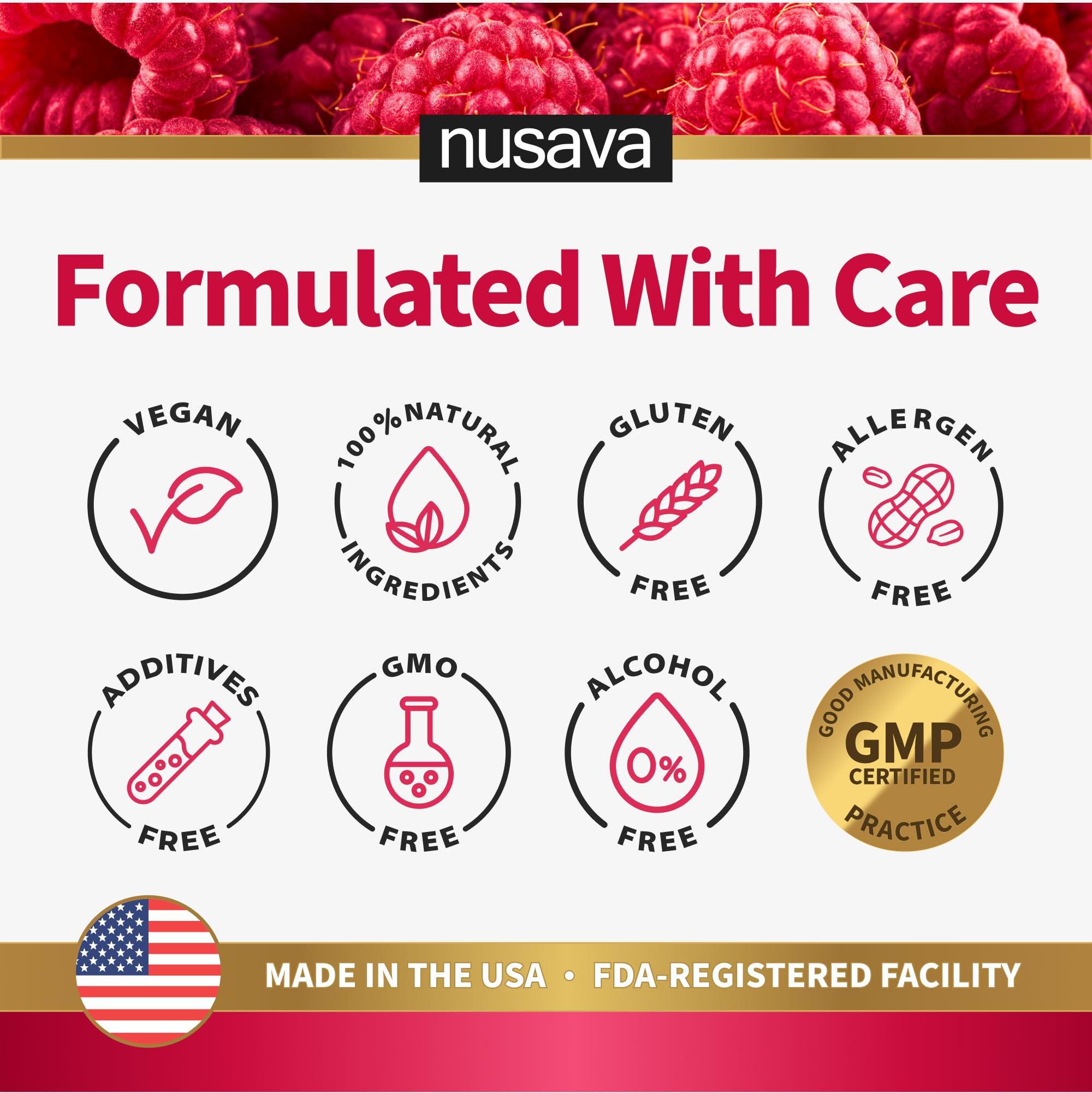 NUSAVA NUSAVA (2 Pack) Vitamin B12 and B6 Liquid Drops, Sublingual Vitamin B Complex B12 Methylcobalamin for Energy, Brain, Heart Support with 27,200 mcg, 80 Servings