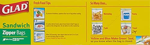 Glad Glad Zipper Bags, Sandwich 50 bags