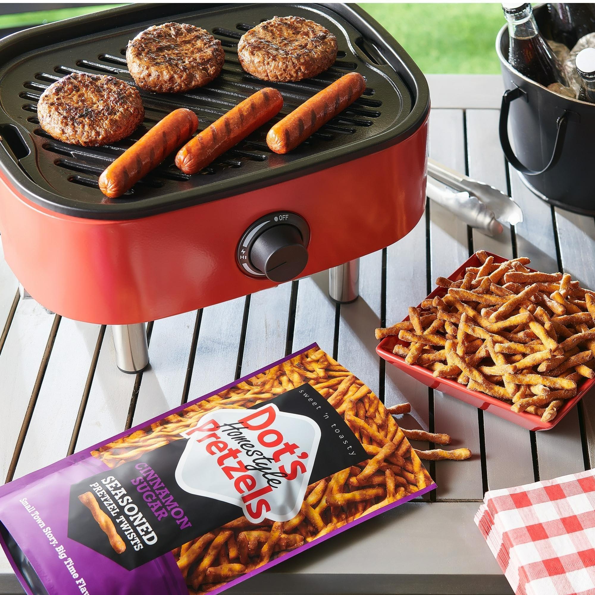 Ninoha Dot\'s Pretzels Cinnamon Sugar Seasoned Pretzel Twists, Healthy Kids Snacks, 16oz Grocery Sized Bag