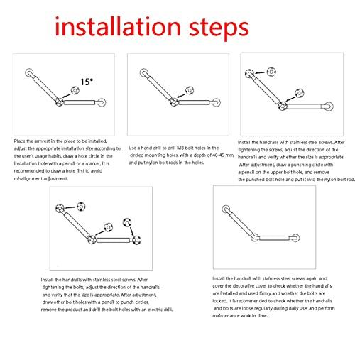 DCFV DCFV Bathroom Grab Bars, Anti Slip Shower Handles, Hand Rail Support,Assist Bath Handle,Bathroom Balance Bar for Handicap,Elderly,Pregant