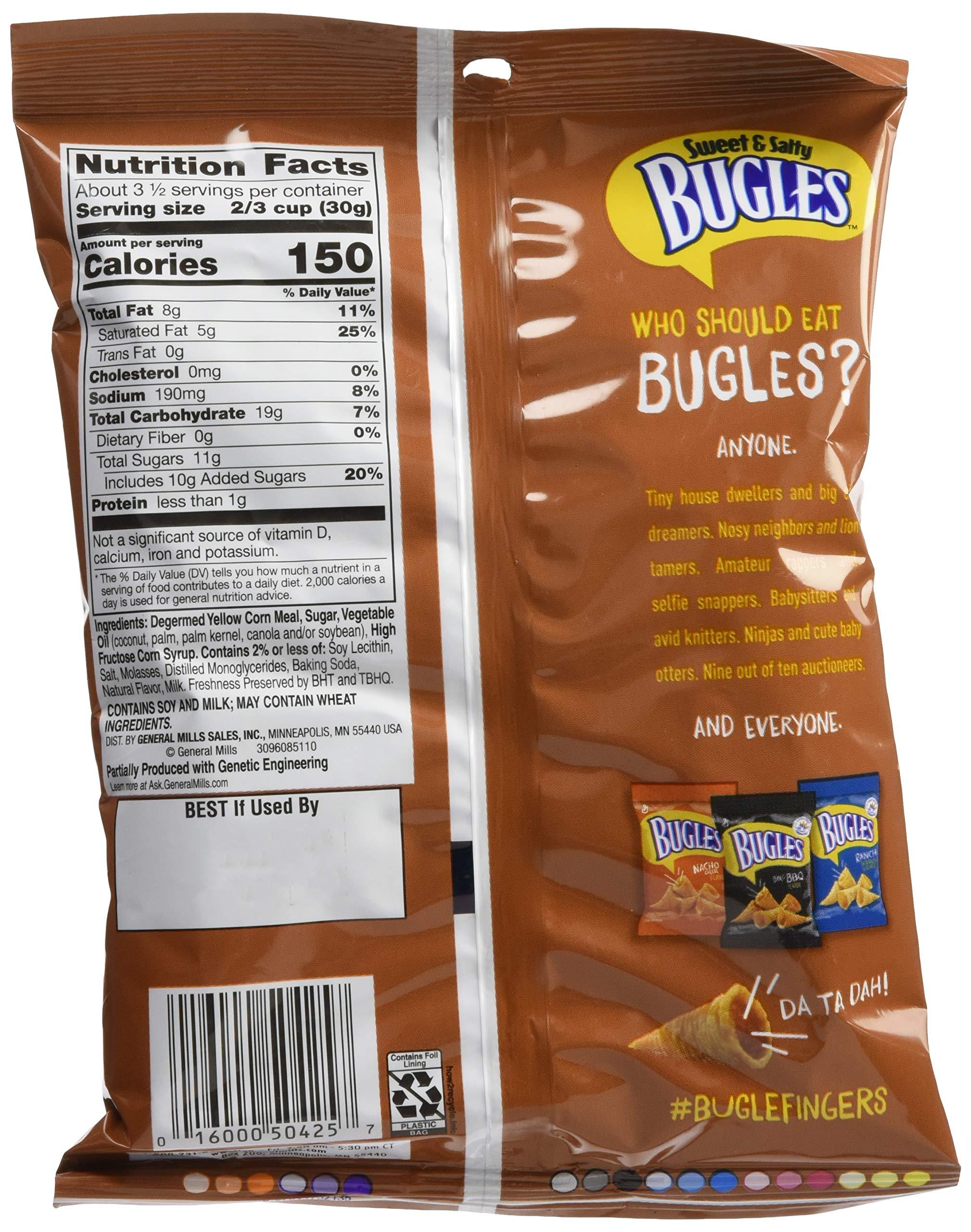 Bugles Bugles Crispy Corn Snacks, Sweet & Salty Caramel, Snack Bag, 3.5 Oz (Pack of 7)
