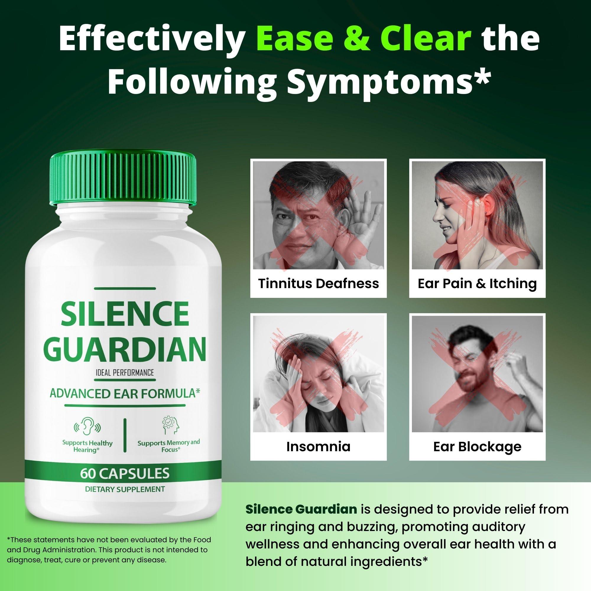 IDEAL PERFORMANCE Silence Guardian Tinnitus For Ringing Ears Capsule, Silence Guardian Ring Clear Tinnitus Pills, SilenceGuardian Tinnitus Supplement, Ear Ringing Tinnitus, SilenceGuardian Ear Tinnitus Reviews (3 Pack)