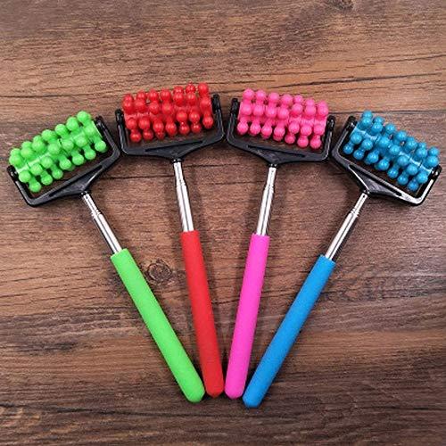 JIAHAO JIAHAO Back Roller Massager Telescopic Massage Roller Relaxation Hand Massage Tool Facial Hands and Feet Back Body Roller Massage Random Colour