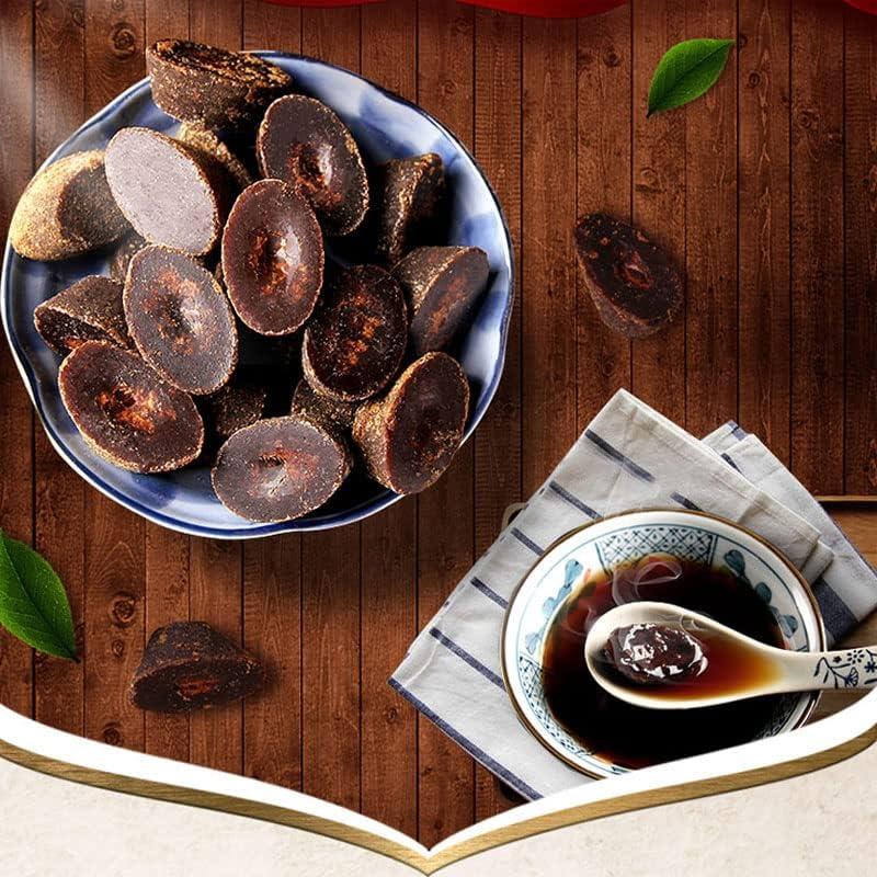 MIHUNTANG Black sugar 8.81oz Cubes Chinese Traditional Yuanbao black sugar- Handmade Pure Raw Sugarcane Dark Black Sugars 250g
