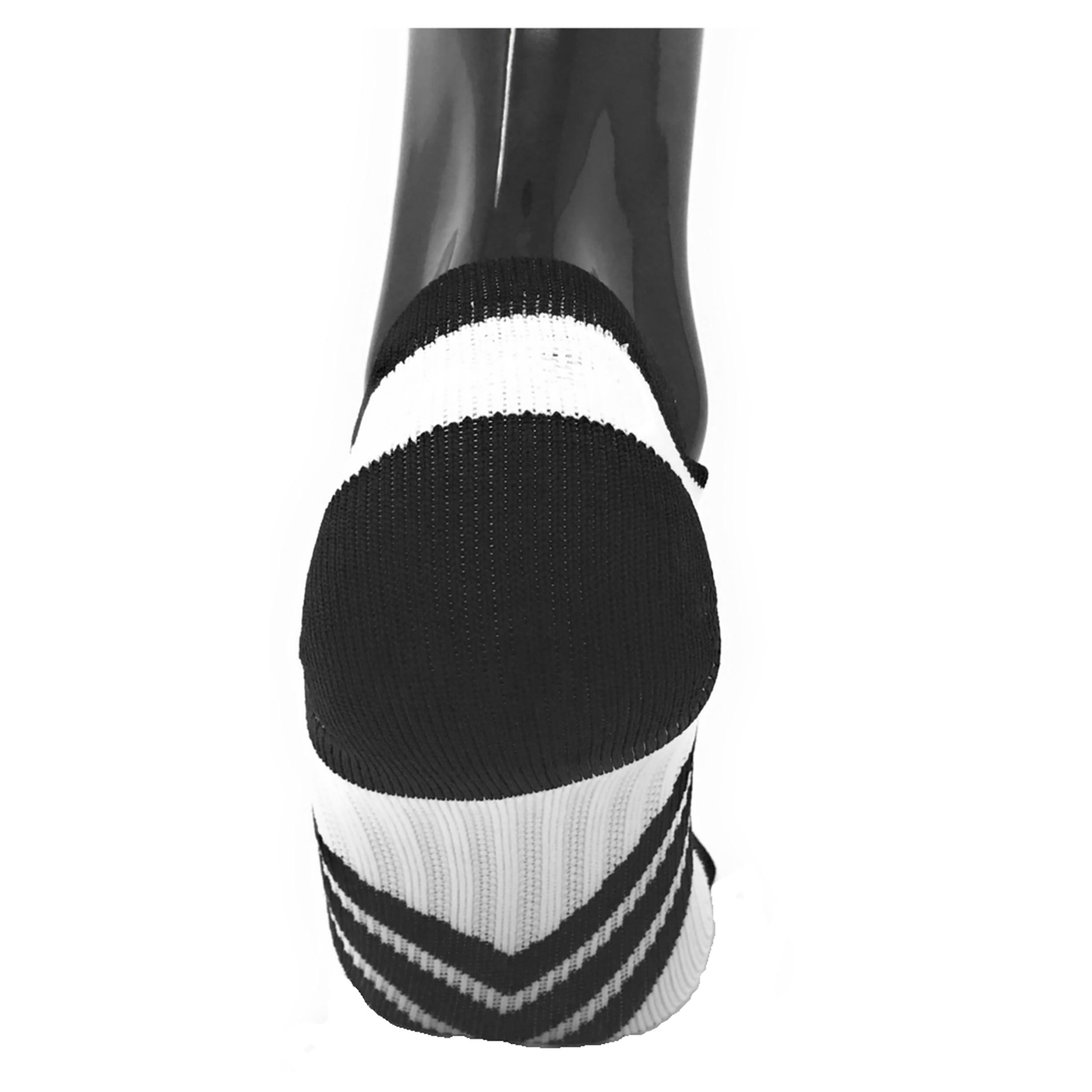 Champion CSX CSX Ankle Socks, Arch Support Compression, Men and Women Low Cut Fit, Black on White, X-Large