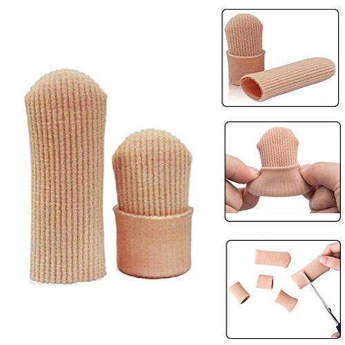 Makhry Makhry 4pcs Toe Protectors Gel Toe Caps Silicone Toe Covers Close Finger Toe Sleeve Tubes to Prevent Pain from Corn, Callus, Blisters(L)