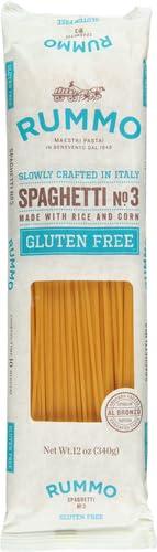 Rummo Rummo Gluten Free Spaghetti Pasta N.3 - Corn & Rice Pasta Noodles, GF Spaghetti, Thin Pasta Noodles, Italian Pasta - 12 Ounce (Pack of 1)
