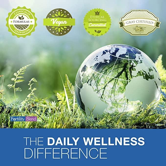Fertility Blend One Month Supply Each-FERTILITY BLEND Supplement for MEN (60 Tablets) and FERTILITY BLEND Supplement for WOMEN (90 Tablets).by The Daily Wellness Co.