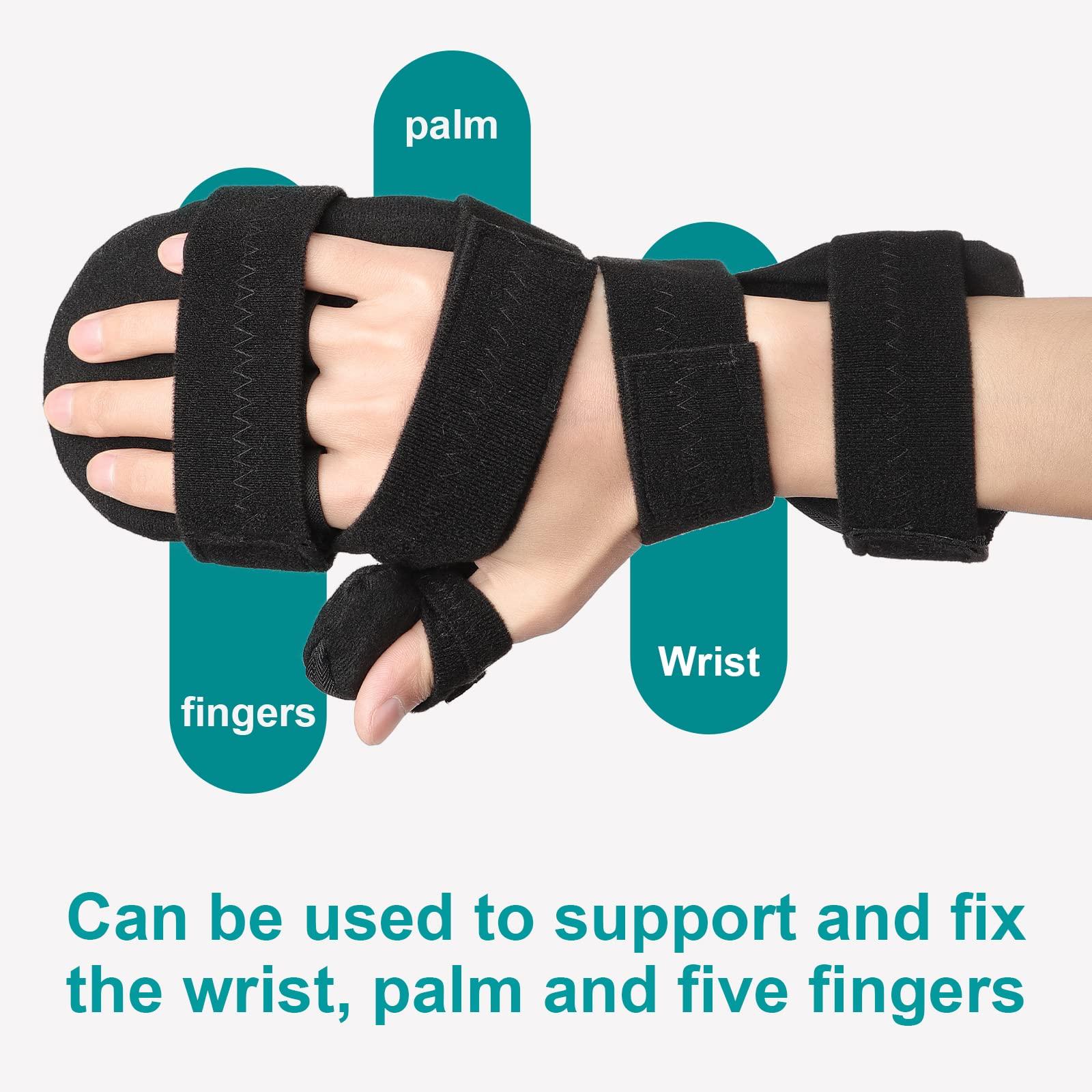 Sylong Sylong Stroke Resting Hand Splint Carpal Tunnel Wrist Brace Night Immobilizer, Finger Stabilizer Wrap - for Muscle Atrophy Rehabilitation, Arthritis, Tendonitis, Carpal Tunnel Pain