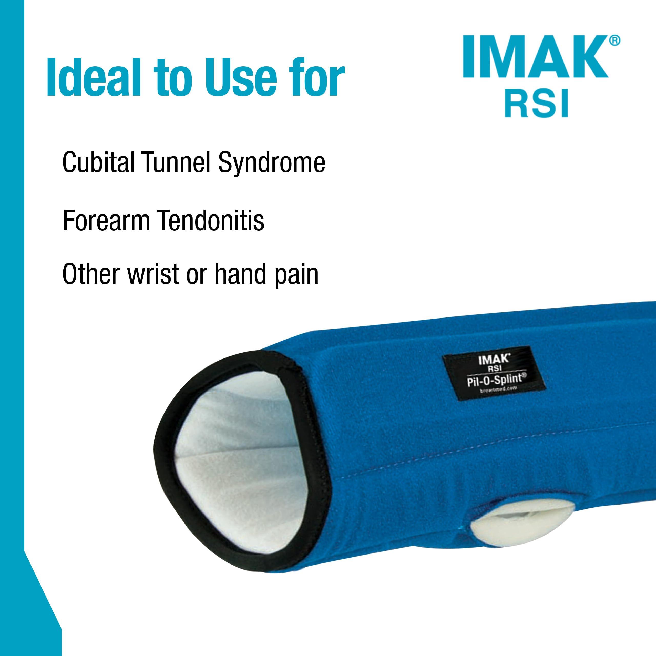 Brownmed Brownmed IMAK RSI Pil-O-Splint - Hand & Wrist Brace for Nighttime - Removable Splint for Customizable Comfort & Support - Restrict Motion During Sleep for Arthritis Support - Fits Either Hand