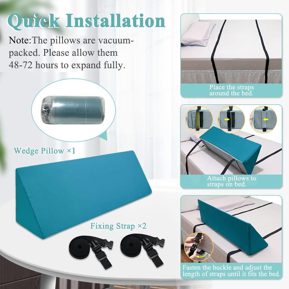 KAAMOS Bed Rails Foam Bolsters Bed Guard Rails for Elderly Adults Bed Railing Foam Safety Bed Side Rails Pads for Seniors Hospital Bedrail Foam Roll Control Bolster Medical Wedge Cushions Bed Bumper (1 Pcs)