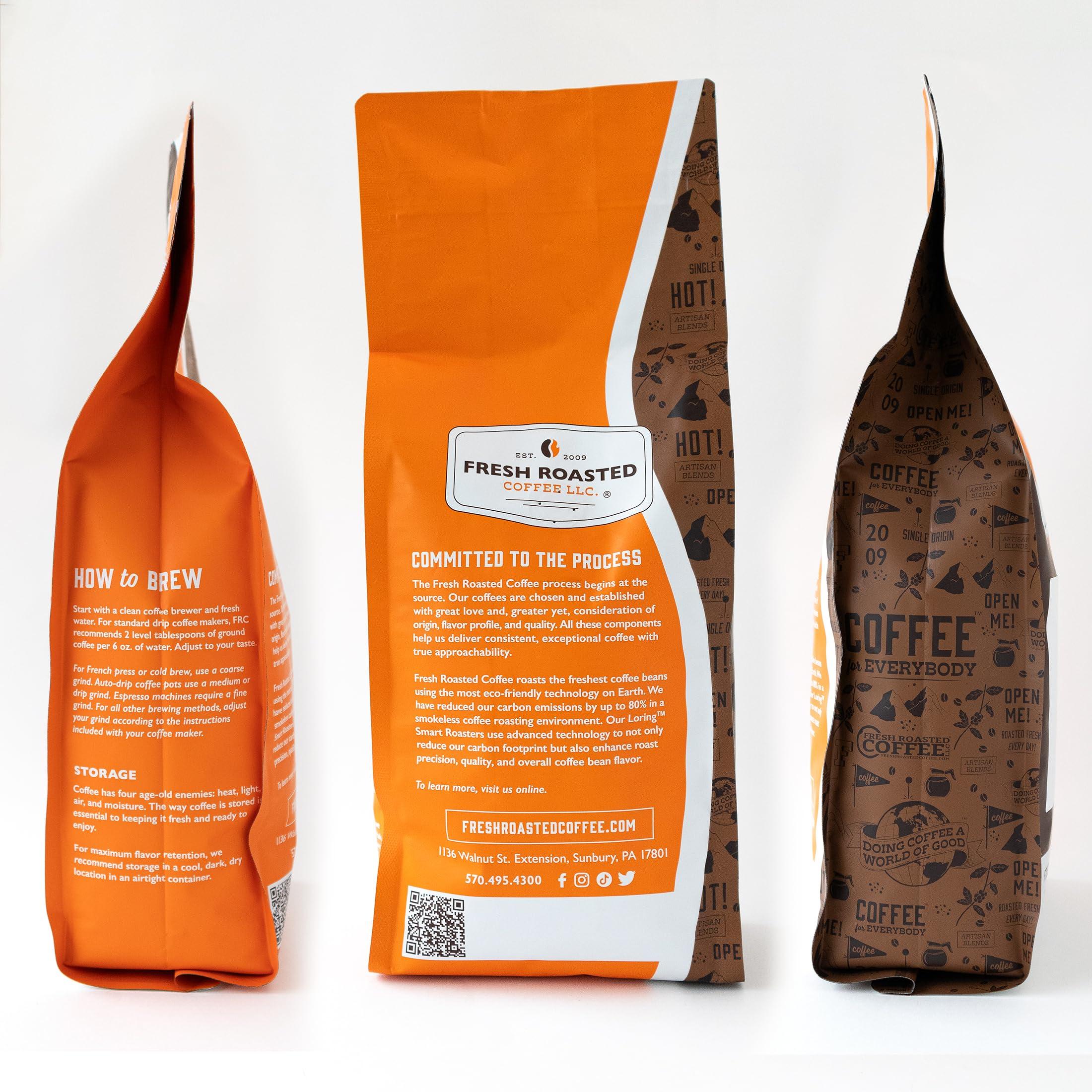 Fresh Roasted Coffee Fresh Roasted Coffee, Decaf Vanilla Flavored Coffee, 2 lb (32 oz), Medium Roast, Kosher, Whole Bean