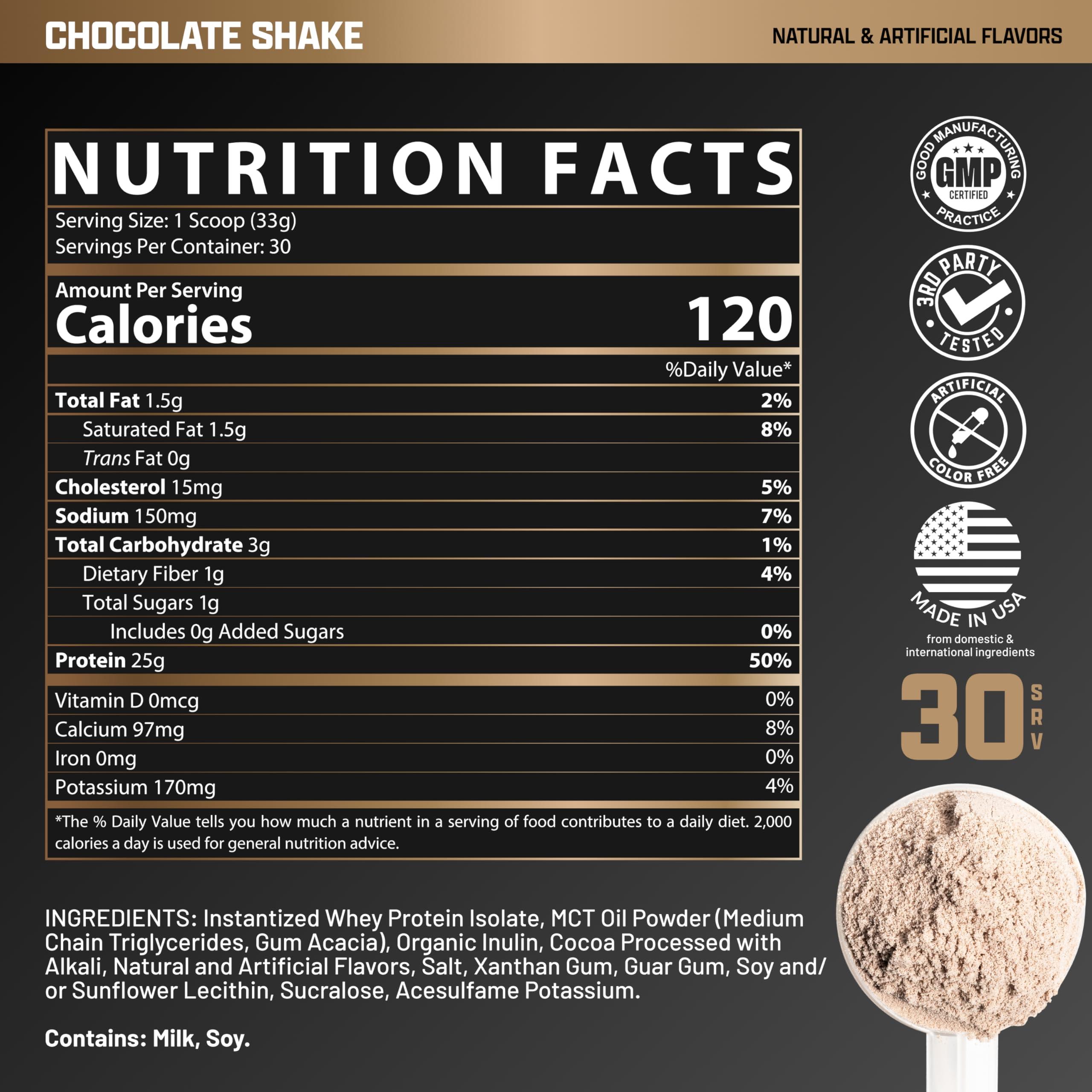 Nutrex Research Nutrex Research IsoFit Chocolate Whey Isolate Protein Powder 100% Whey Protein Isolate | Muscle Recovery, Naturally High EAAs | Fast Absorbing, Easy Digestion | (Chocolate Shake 2lbs 30 Servings)