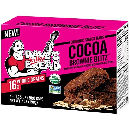 Dave\'s Killer Bread Dave\'s Killer Bread Cocoa Brownie Blitz Organic Snack Bars, 4 Individually Wrapped Snack Bars (Pack of 1)