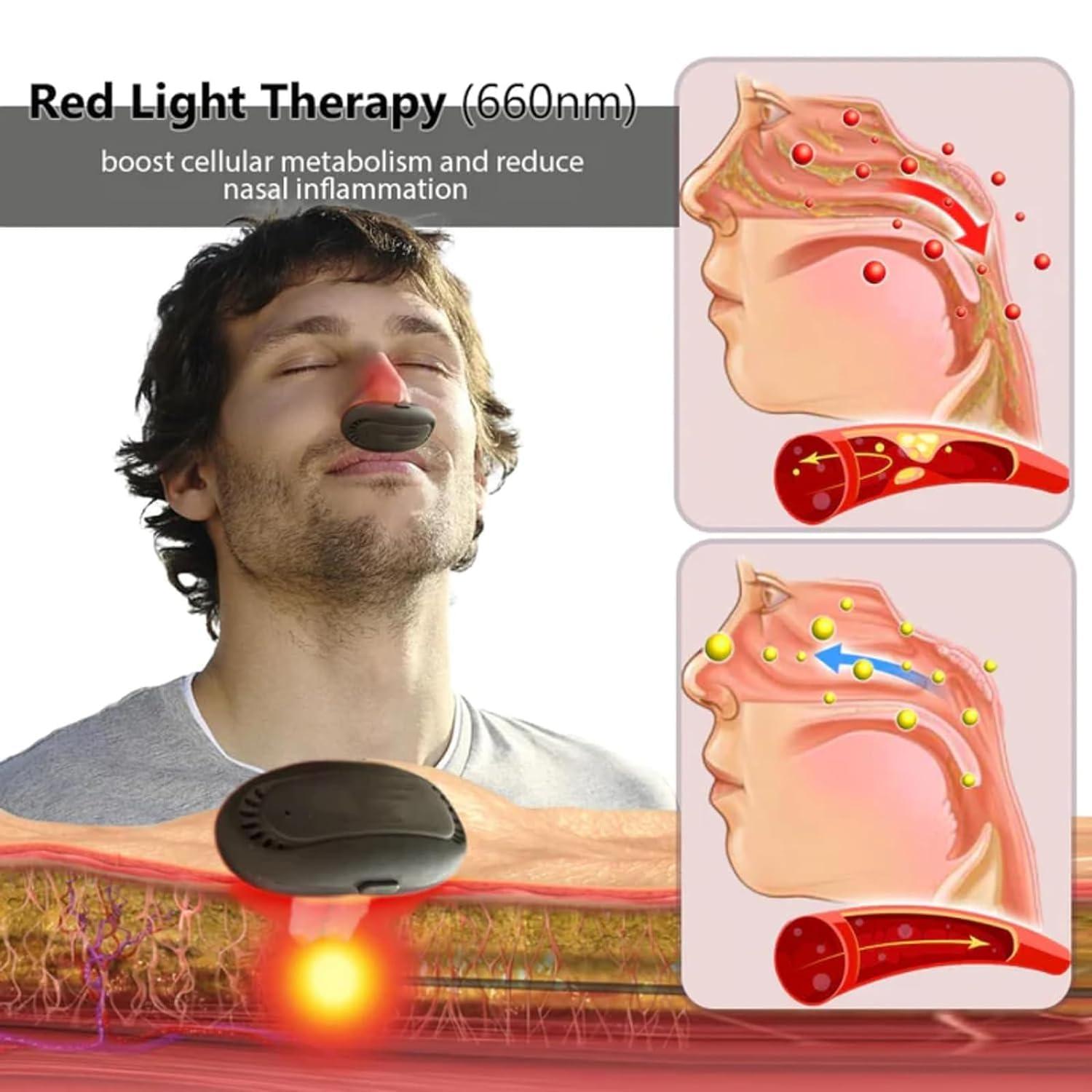 DENERASS Colds Red Light Therapy for Nose, RespiRelief Red Light Nasal Therapy Instrument, RespiRelief Red Light Nasal Therapy Device, Red Light Therapy for Nose (3 Pcs)