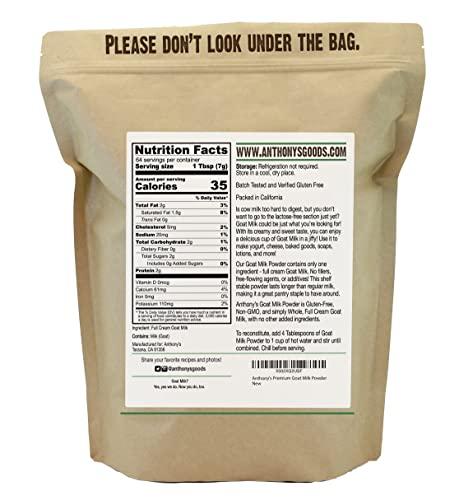 Anthony's Anthony's Premium Goat Milk Powder, 1 lb, Gluten Free, Non GMO, No Additives
