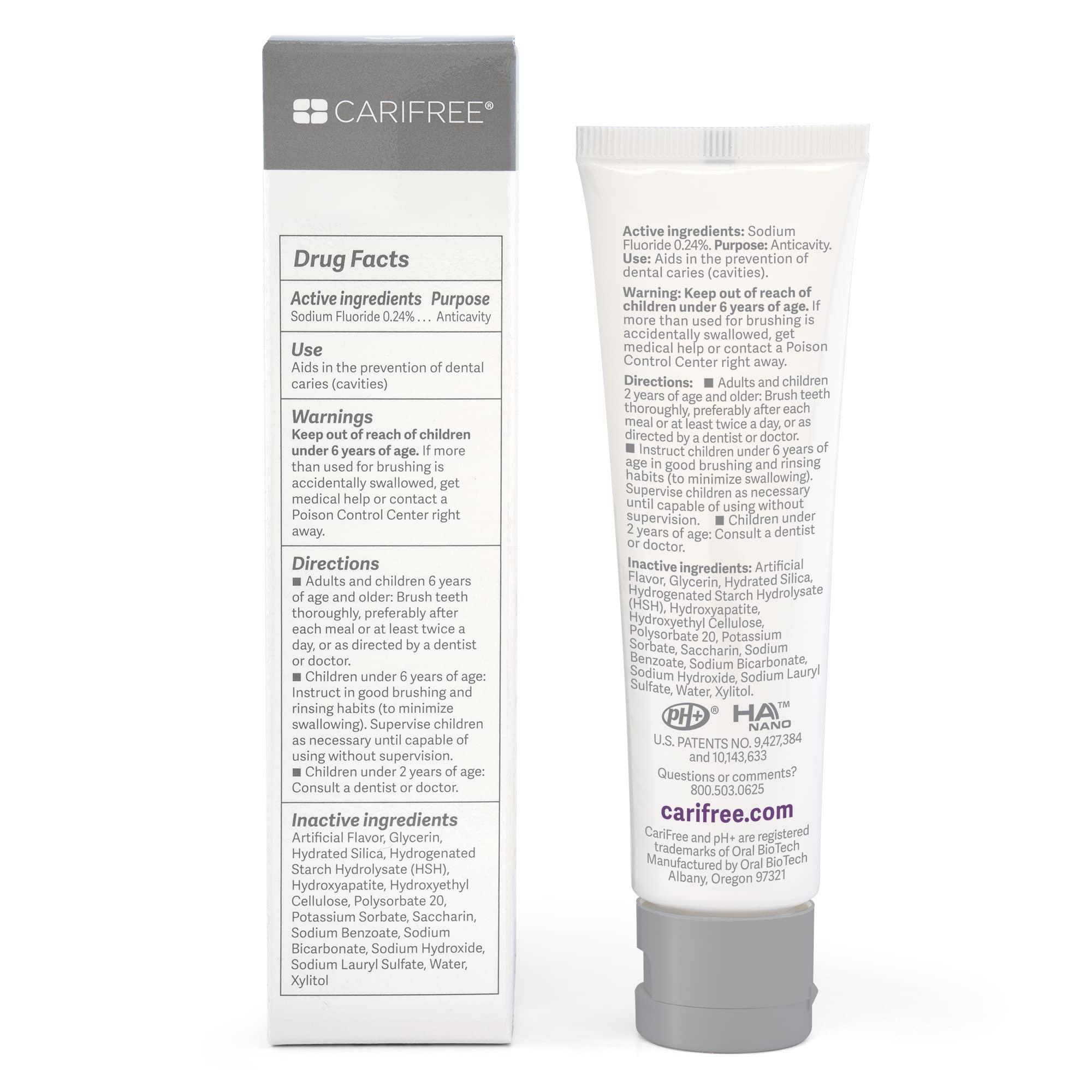 CariFree CariFree Gel 1100, Grape Flavored, Anti-Cavity Fluoride Toothpaste with Nano Hydroxyapatite for pH Neutralization, Cavity Prevention & Enamel Protection, Dentist Recommended (Pack of 3)