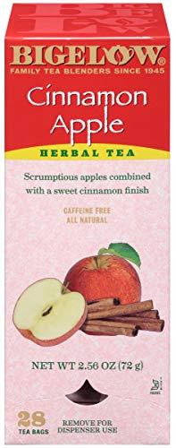 Bigelow Tea Bigelow Cinnamon Apple Herbal Tea Bags 28-Count Boxes (Pack of 6) Cinnamon Apple Hibiscus Flavored Herbal Tea Bags All Natural Non-GMO