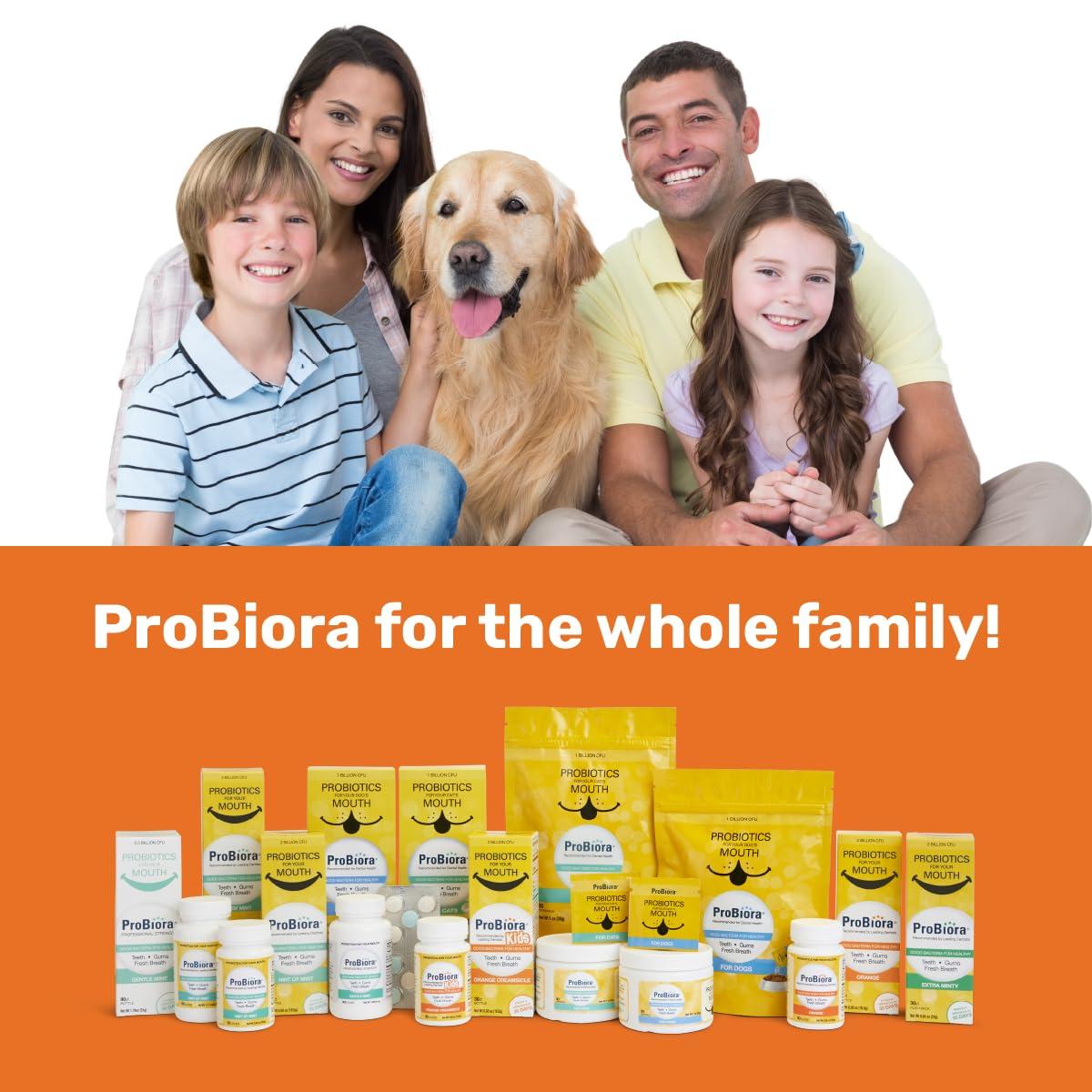 ProBiora Health ProBiora Oral-Care Chewable Probiotic Tablets | Probiotic Supplement for Women & Men | Healthier Teeth & Gums | Fresher Breath | Whiter Teeth | Better Overall Health | 30 Count | Orange