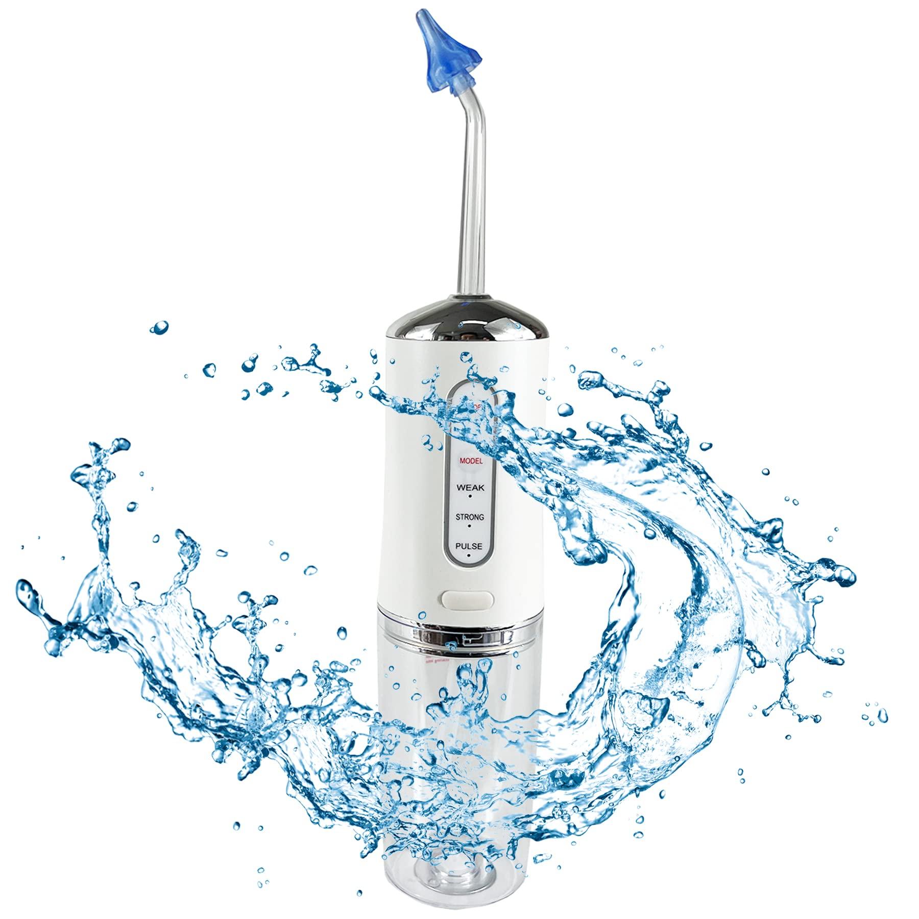 Smokitcen Smokitcen Electric Ear Cleaning Kit for Adults Premium Ear Wax Removal Tool with Electrical Cleaner Spray Reusable Earwax Removal Kit with 3 Pressure Irrigation 6 Tip & 9.8in Silicone Hose (White)