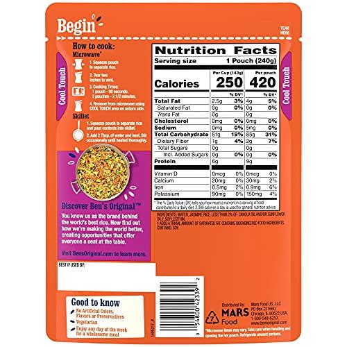 BEN'S ORIGINAL BEN'S ORIGINAL Ready Rice Jasmine Rice, Easy Dinner Side, 8.5 oz Pouch (Pack of 12)