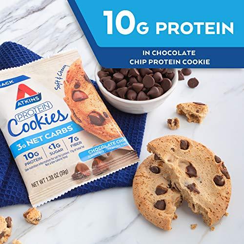 Atkins Atkins Protein Shake with 15g Protein, 4g Net Carb, 1g Sugar & Protein Cookie with 10g Protein, 3g Net Carb, 1g Sugar, Keto Friendly, Low Glycemic, 4 Count Bundle